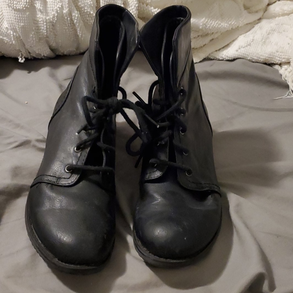 ❤Black Ankle Combat boots❤